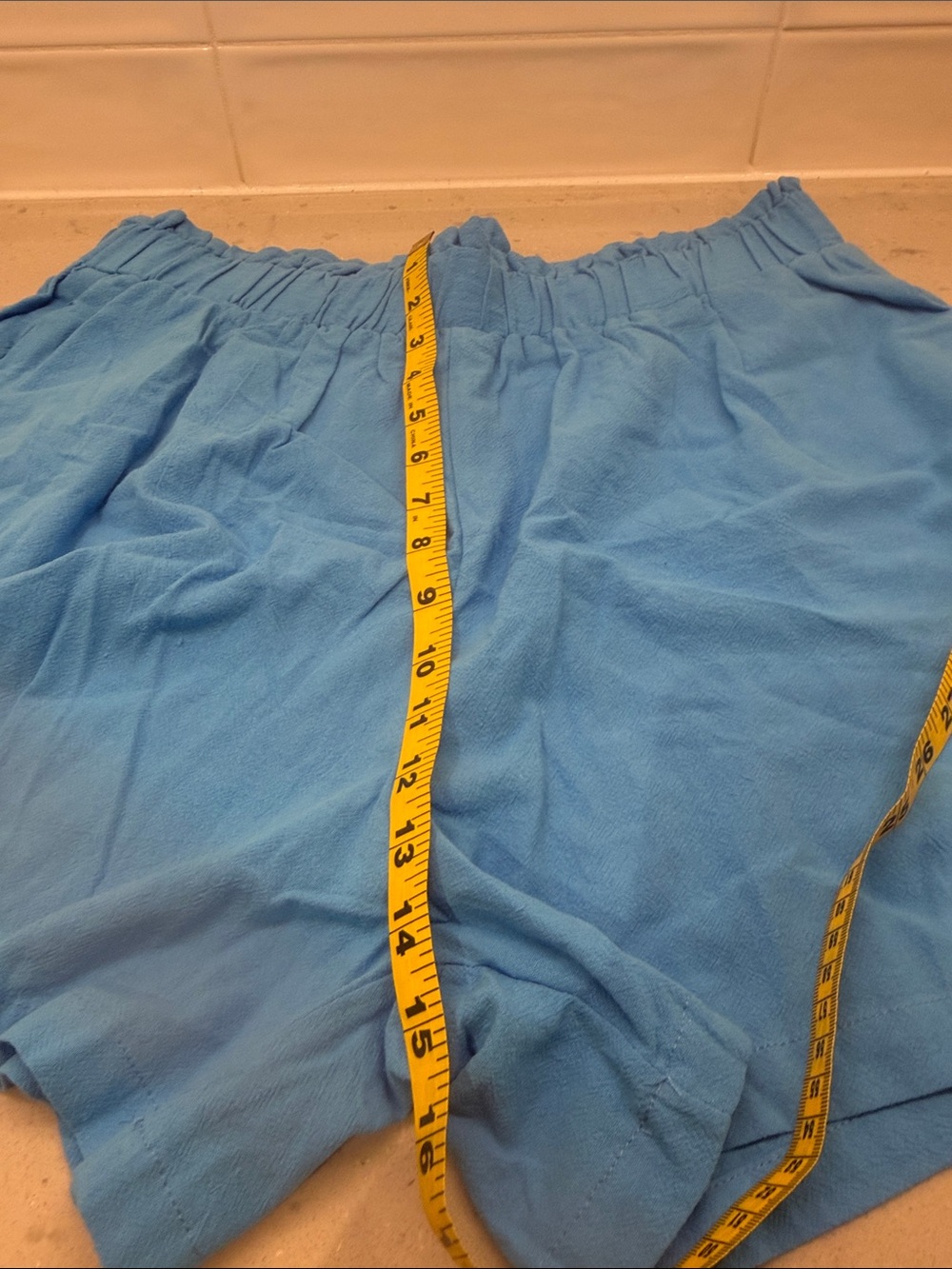NWT summer matching set. Blue elastic waist shorts and crop top. - Picture 3 of 10
